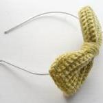 Crochet Bow Headband Mustar..