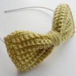Crochet Bow Headband Mustar..