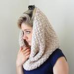 Crochet Winter Cowl Beige ..