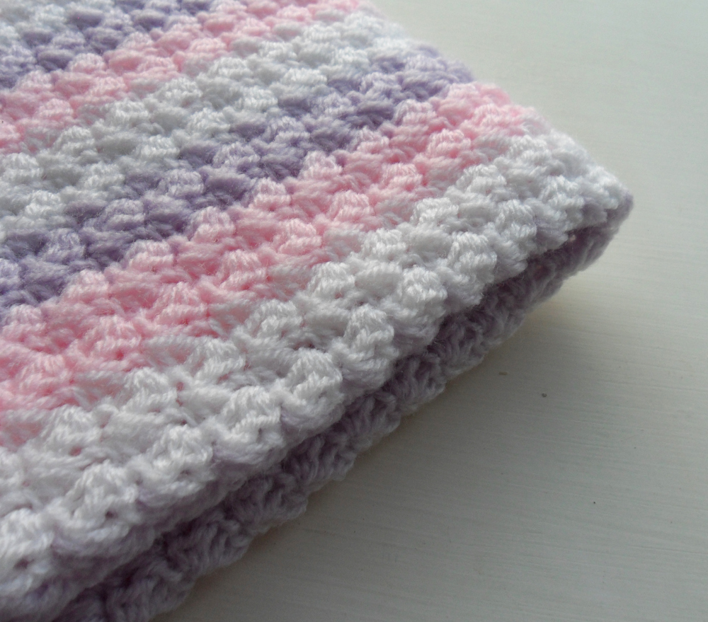 crochet baby blanket baby pink purple white baby shower gift stripy blanket made to order on luulla crochet baby blanket baby pink purple white baby shower gift stripy blanket made to order on luulla