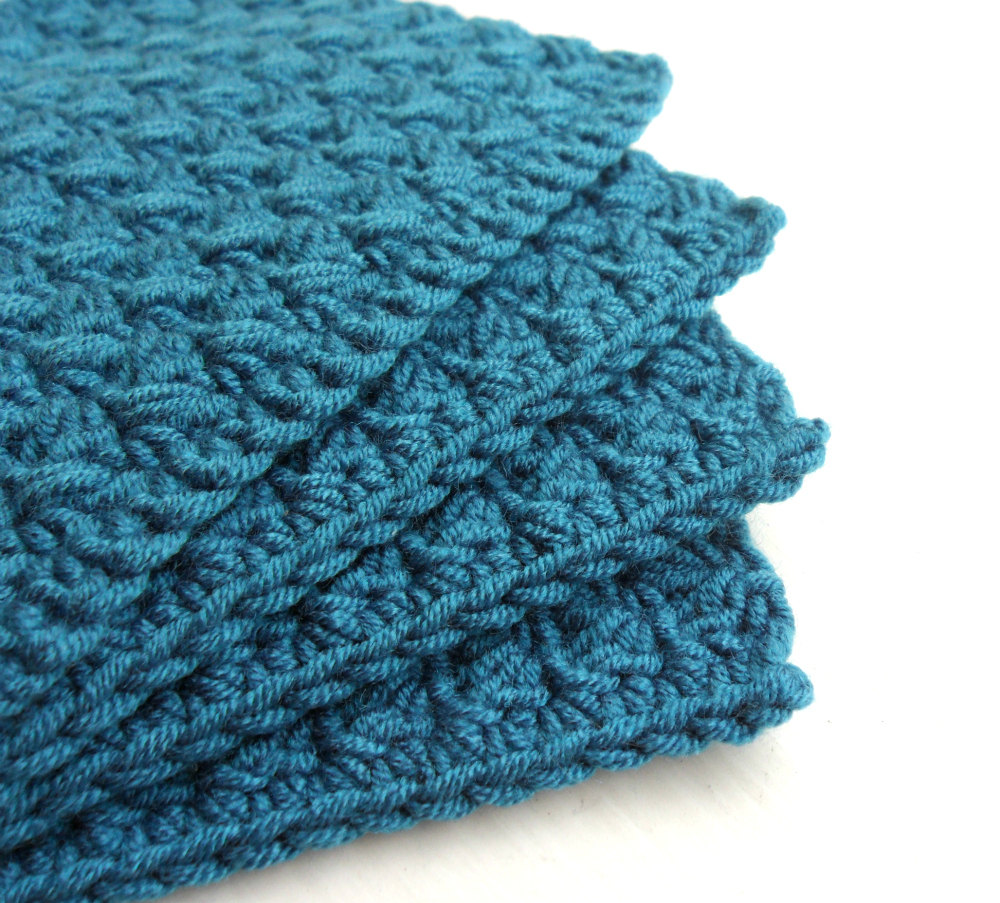 Crocheted Coaster Set of Four Yarn Place Mat Table protector Made to order